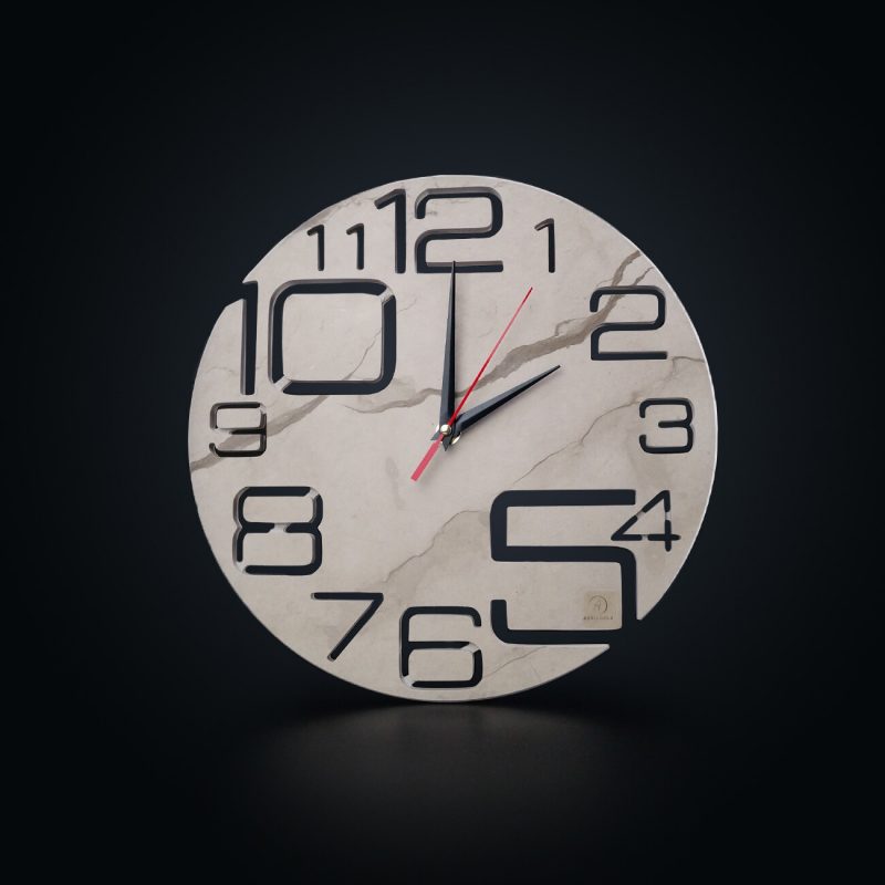 Moderne Wanduhr Bellamente | Adria Gold Moderne Uhren aus Naturstein | Hauptfoto